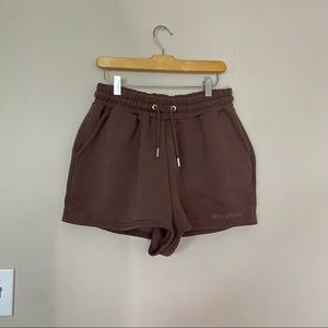 Brown fleece shorts